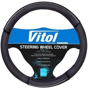 Оплет руля 080204/17003 BK XL черный VITOL 214717 17003BK XL (25) фото