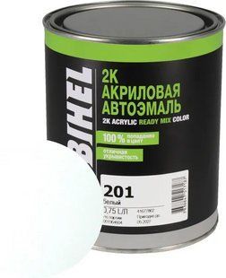 Автоэмаль акриловая MOBIHEL 201 Белая 0,75л 147470 147470 фото