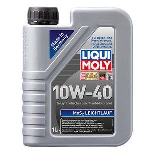 Масло моторное полусинтетическое LIQUI MOLY с молибденом MoS2 Leichtlauf 10W40 1л 138430 2626 фото