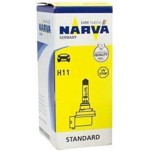 Лампа галогенная H11 12V 55W PGJ19-2 NARVA 212995 48072 3000 фото
