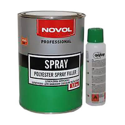 Шпаклівка рідка NOVOL Spray 1201 1,2кг 155065 1201 фото