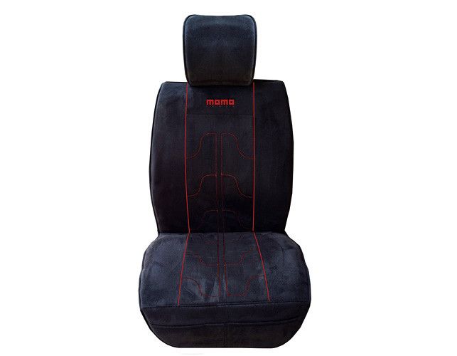 Накидка на сидіння MOMO Super Comfort 021 поліестер чорно-червона 1шт 168453 SCU021CBR фото