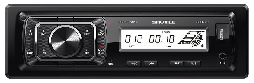 Автомагнитола SHUTTLE SUD-387 Black/White USB/SD рессивер 184009  SUD-387 фото