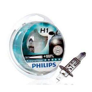 Лампа галогенная H1 12V 55W +100% X-treme Vision Philips 2шт 139907 12258XVS2 фото