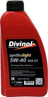 Масло моторное синтетическое DIVINOL Syntholight 505.01 5w40 1л 180521 49540 фото