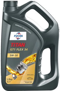 Олива моторна синтетична TITAN GT1 FLEX 34 5w30 5л 210068 210068 фото