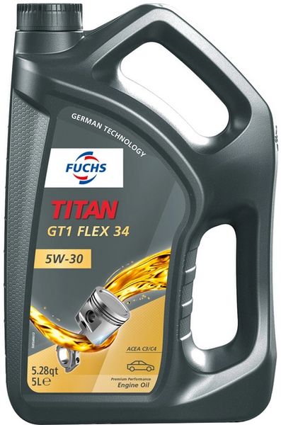 Олива моторна синтетична TITAN GT1 FLEX 34 5w30 5л 210068 210068 фото