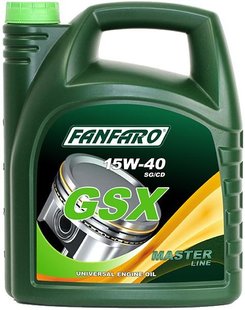 Олива моторна мінеральна FANFARO GSX SAE 15w40 API SG/CD 4л 203589 203589 фото