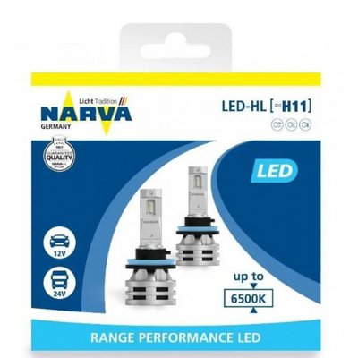 Комплект ламп світлодіодних LED H11 RPL2 12/24V 24W Narva 206324 18048 фото