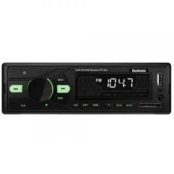 Автомагнитола FANTOM FP-324 Black/Green USB/SD рессивер 212787 FP-324 фото