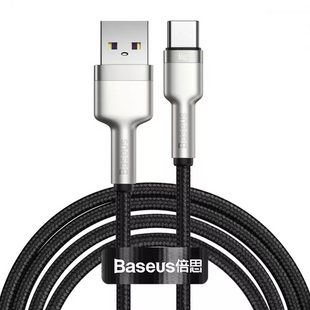 Кабель Baseus Cafule Metal Data Type-C 66W 2m black 331940001 фото