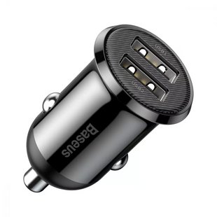 Автомобільний зарядний пристрій Baseus Grain Pro 4.8A 2USB (black) 208810 CCALLP-01 фото