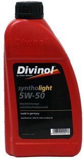 Масло моторное синтетическое DIVINOL Syntholight 5w50 1л 186003 49510 фото
