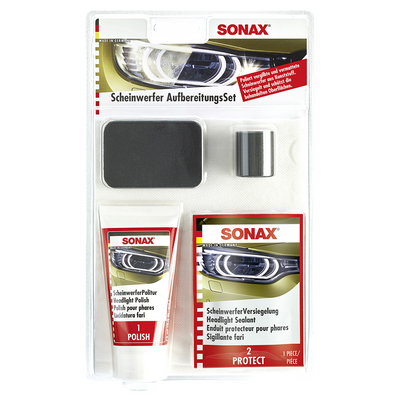 Набір для полірування пластикових фар SONAX Headlight Restoration Kit 75мл 201482 405941 фото
