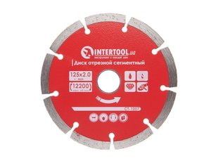 Диск сегментний відрізний алмазний, 125 мм, 22-24% INTERTOOL CT-1007 192877 CT-1007 фото