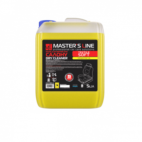 Средство для химчистки салона Master's Line Textile cleaner Soft 1:10 5л 203391 203391 фото