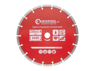 Диск сегментний відрізний алмазний, 230 мм, 22-24% INTERTOOL CT-1010 192946 CT-1010 фото