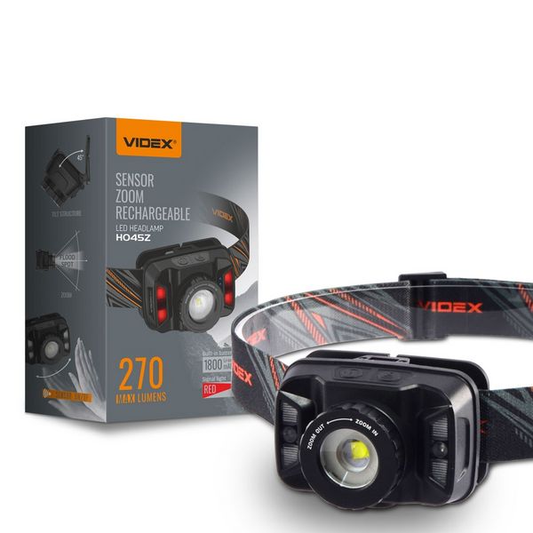 Фонарь налобный VIDEX VLF-H045Z Cree XTE 5W ЗУ Micro,аккум.1800mAh,zoom 206883 VLF-H045Z фото