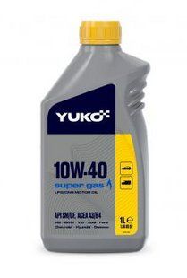 Масло моторное полусинтетическое YUKO SUPER GAS 10w40 API SM/CF 1л 191200 191200 фото