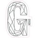 Наклейка серебряного цвета G Sticker Silver 200мм x 131.3мм