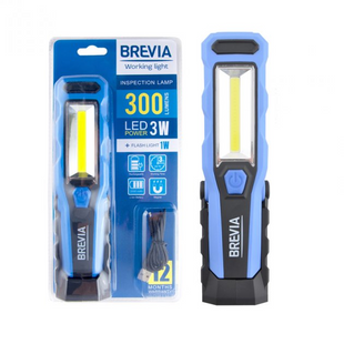Фонарь инспекционный Brevia LED 3W COB+1W 300Lm 2000mAh 201788 11320 фото