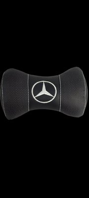 Подушка на підголівник із логотипом авто Mercedes екошкіра 209342 209342 фото