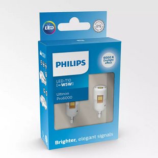 Комплект ламп світлодіодних LED white W5W Ultinon Pro6000 Philips 2шт 205891 11961CU60X2 фото