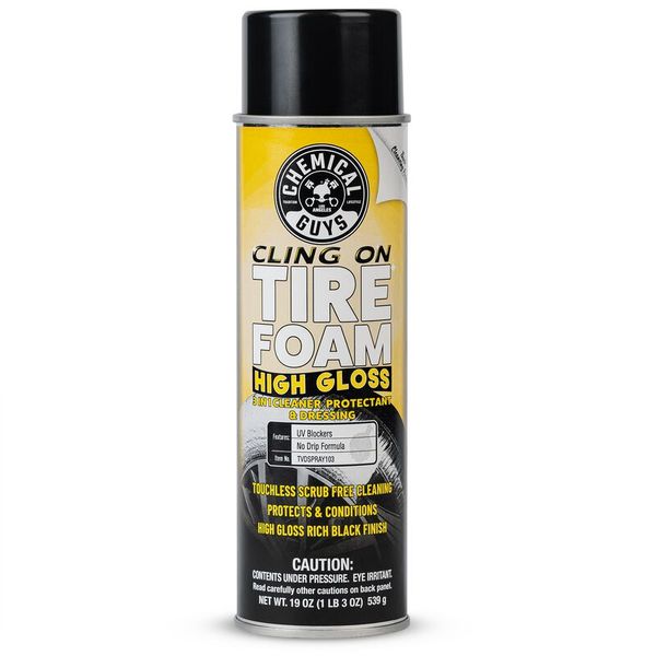 Средство для шин CLING ON TIRE FOAM HIGH GLOSS 3 IN 1 CLEANER, PROTECTANT, & DRESSI Chemical Guys 562мл 211853 TVDSPRAY103 фото