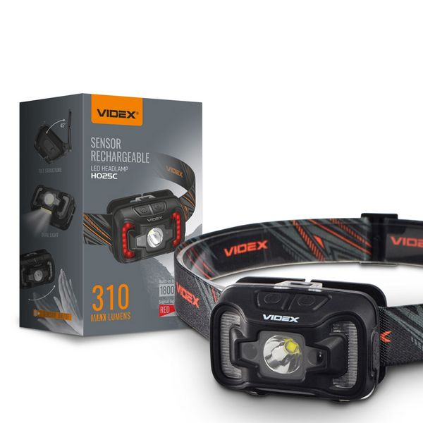 Ліхтар налобний VIDEX VLF-H025C Cree XTE 5W+COB ЗУ Micro,акум1800mAh 206885 VLF-H025C фото