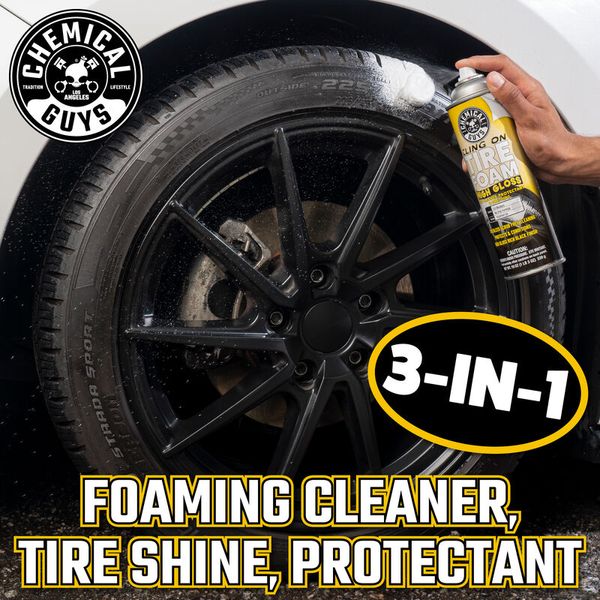 Засіб для шин CLING ON TIRE FOAM HIGH GLOSS 3 IN 1 CLEANER, PROTECTANT, & DRESSI Chemical Guys 562мл 211853 TVDSPRAY103 фото