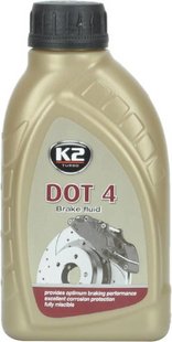 Гальмова рідина K2 TURBO DOT 4 BRAKE FLUID 500мл 212297 T1041 фото