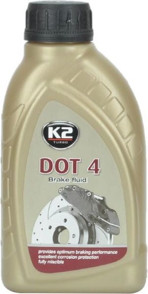 Тормозная жидкость K2 TURBO DOT 4 BRAKE FLUID 500мл 212297 T1041 фото