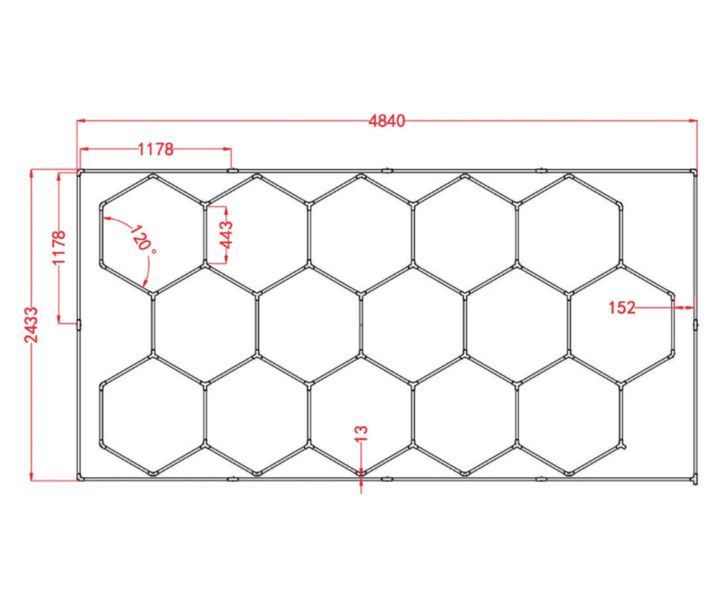 Модульная LED подсветка в форме сот CDL Hexagon Hexgrid Detailing Light 211861 CDL1028 фото
