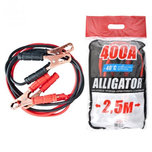 Дроти прикурювача Alligator 400А 2,5м пакет BC641 203440 BC641 фото