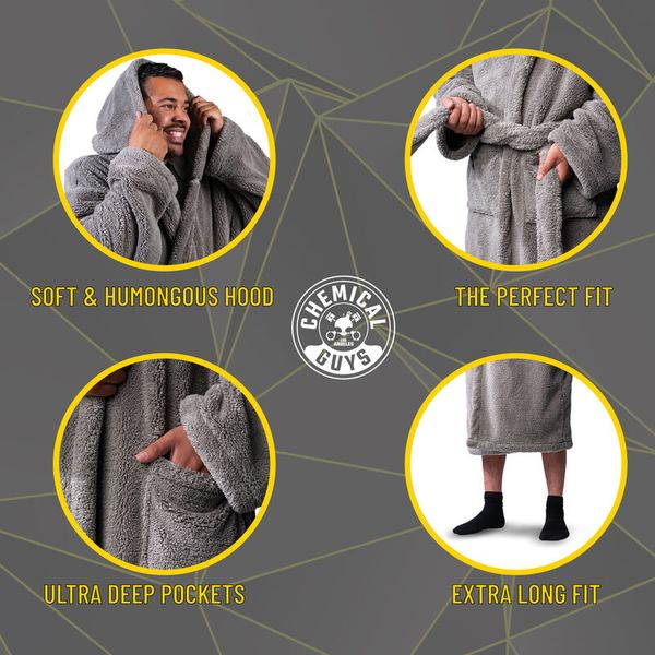 Халат мікрофібровий Chemical Guys Woolly Mammoth Bath Robe (M/L) 207404 SHE914A фото