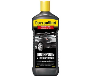 Полироль с воском и PTFE черный Doctor Wax With Carnauba Wax & PTFE 300мл 151495 DW8401 фото