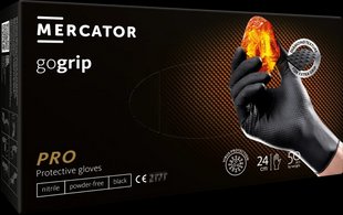 Перчатки нитриловые черные Mercator GoGrip XL(9-10) 25пар 209805 209805 фото