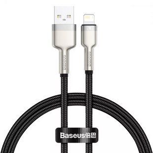 Кабель Baseus Cafule Metal Lightning 2.4A 0,25m black 208818 CALJK-01 фото