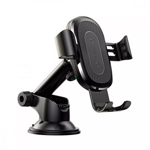 Тримач в машину з бездротовою Зарядкою Baseus Gravity Car Mount (Osculum Type) 1.7A 208805 WXYL-A01 фото