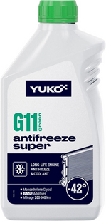 Антифриз YUKO Antifreeze -40 Super G11 зеленый 1л НФ-00033131 фото