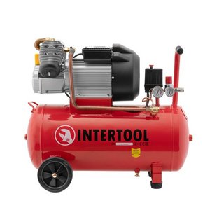 Компресор 50л 3кВт 220 10атм 420л/хв 2ціліндра INTERTOOL PT-0007 192814 PT-0007 фото