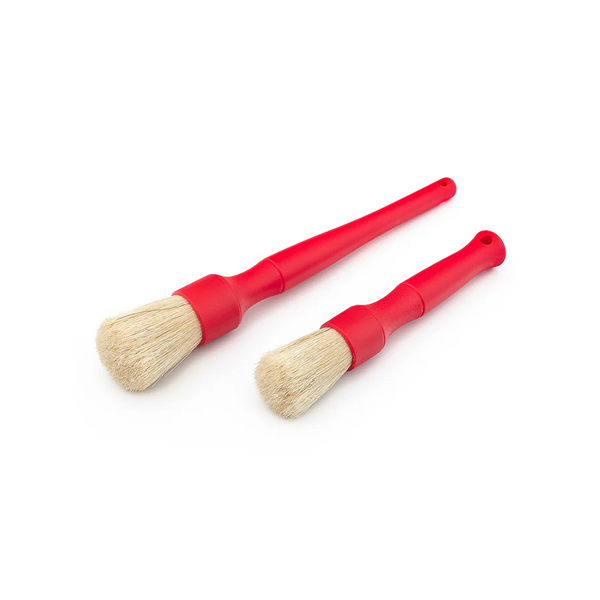 Пензель з натуральним ворсом Detail Factory Blonde Boar Hair Brush Довга ручка Червона DEF-1008 фото