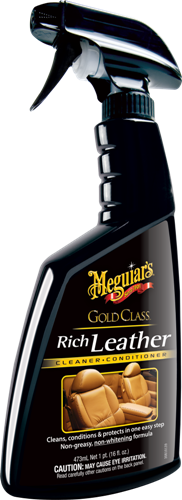 Спрей 3 в 1 для догляду за шкіряним салоном Meguiar`s Gold Class Rich Leather, 450 мл 197720 G10916 фото