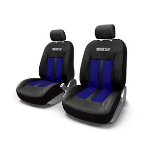 Чохли на сидіння передні універсальні SPARCO Sport Line чорно-сині 2шт 168546 SPC1018AZ фото