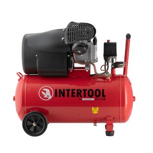 Компресор 50л 2.23кВт 220В 10атм 354л / хв 2циліндра INTERTOOL PT-0004 198301 PT-0004 фото