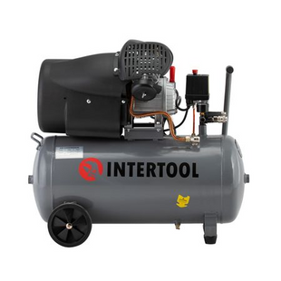 Компрессор 50л 2.23кВт 220В 10атм 354л/мин 2цилиндра INTERTOOL PT-0004 198301 PT-0004 фото
