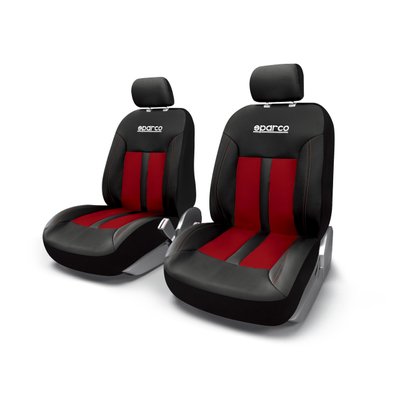 Чохли на сидіння передні універсальні SPARCO Sport Line чорно-червоні 2шт 168548 SPC1018RS фото