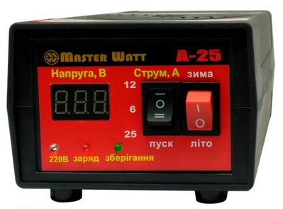 Зарядний пристрій Master Watt 12В 25А А-25 186061 186061 фото