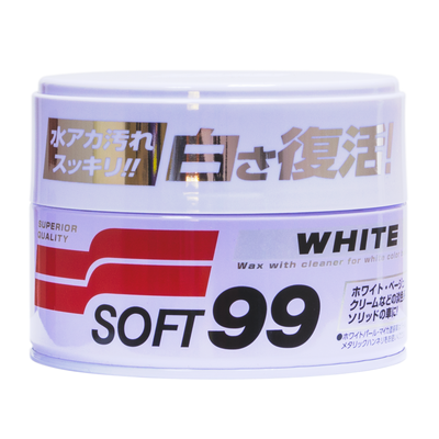 Поліроль універсальна для білих автомобілів SOFT99 White Super Wax 350г 196238 20 фото