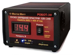 Пуско-зарядное устройство Master Watt 12-24В 30/20А РОБОТ-30 186062 186062 фото